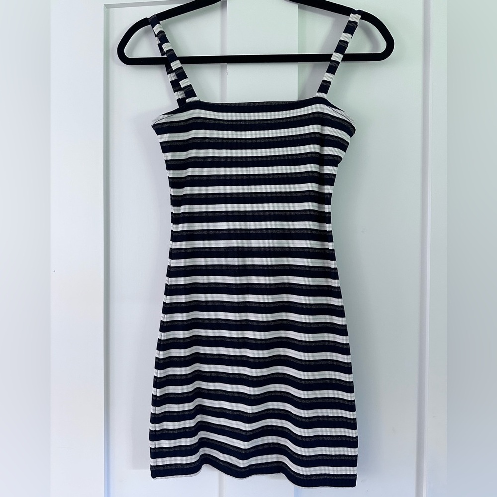 Privacy Please Angie Dress in Navy Metallic Stripe from Revolve size S - Picture 3 of 6